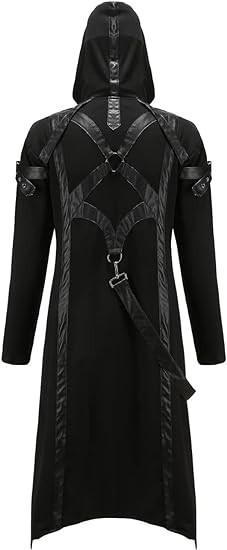 ZNZHKR Mens Steampunk Gothic Jacket Medieval Tailcoat Victorian Frock Coat